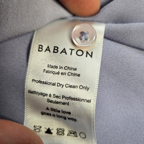 Aritzia Babaton Lilac Purple Silk Drawsring Waist Bennett Mini Dress Size Medium - Picture 10 of 13